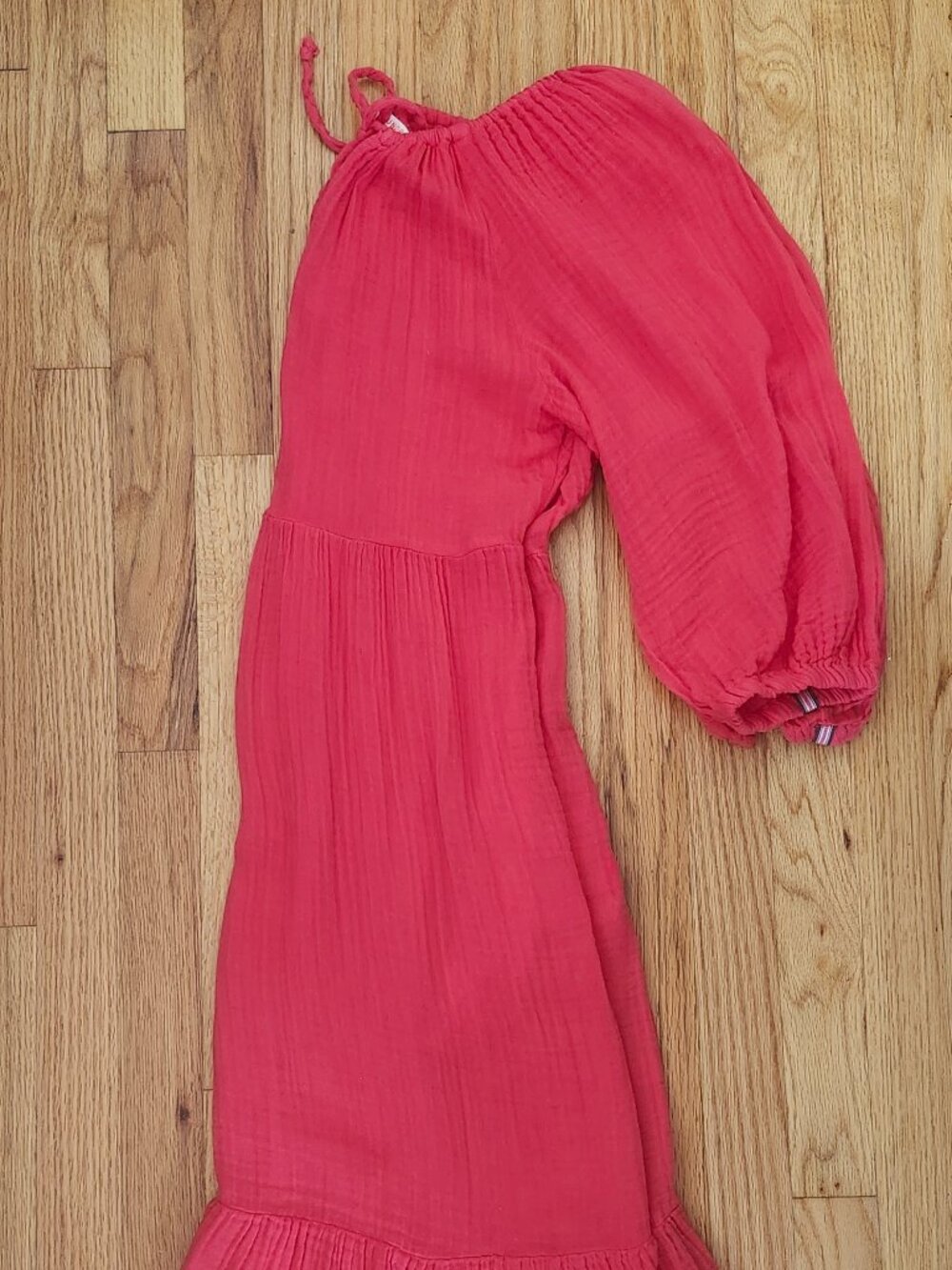 Sundry Mid Tier Dress - Poppy Gauzy Cotton Size 1 Small (oversized)